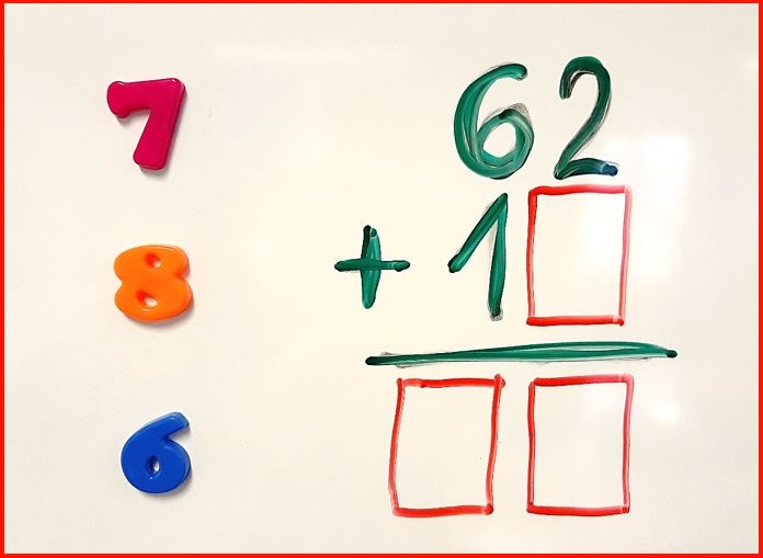 Addition of 2 digit numbers.