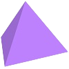 A triangular pyramid or tetrahedron: 3D shapes online games