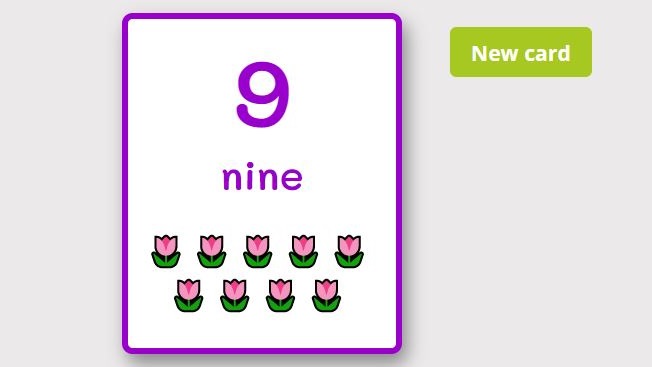 Online math cards. Online flashcards in math.