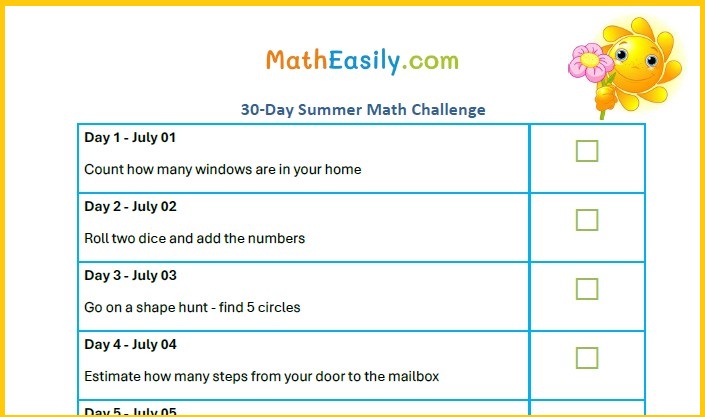 summer math challenges