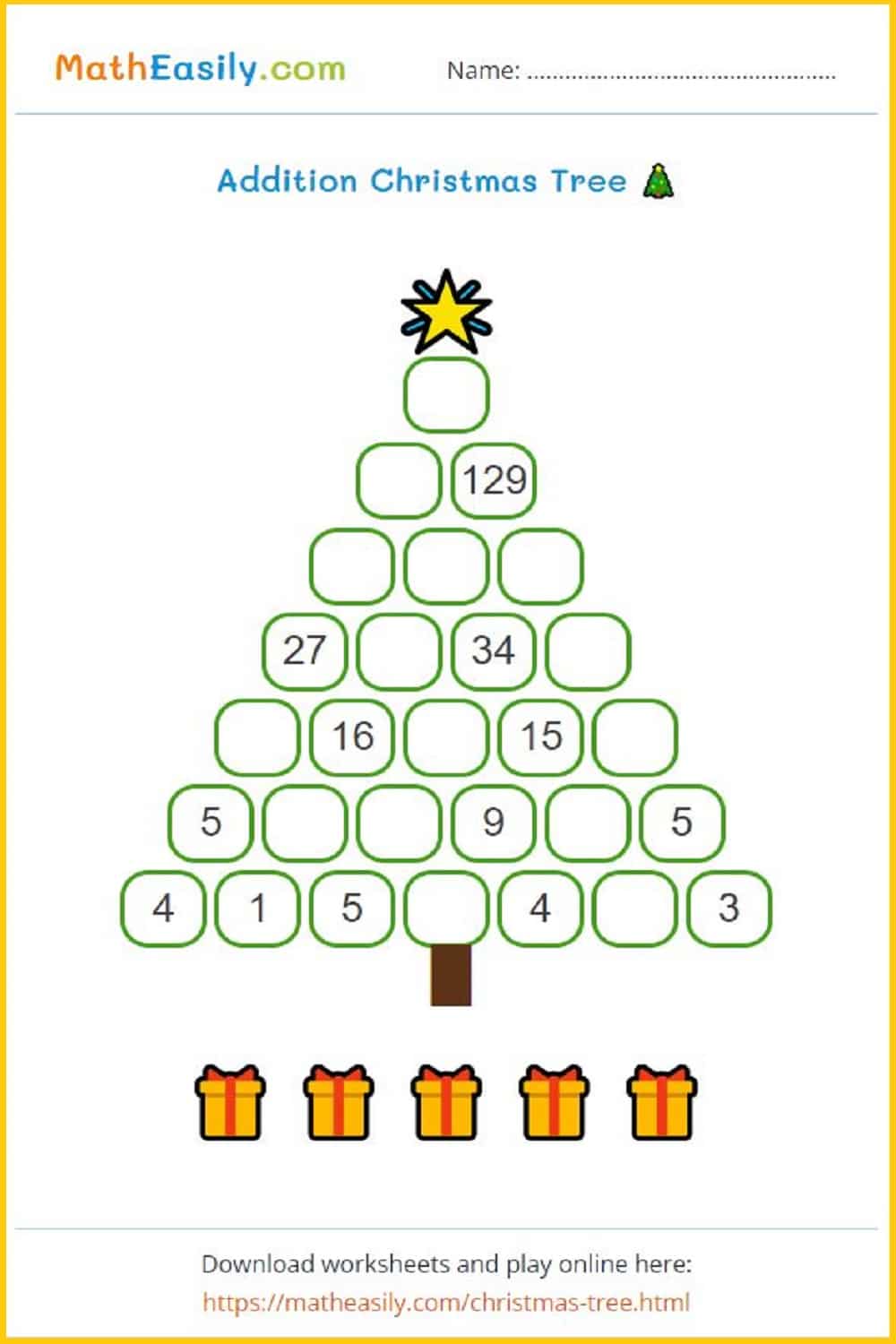 math Christmas activities