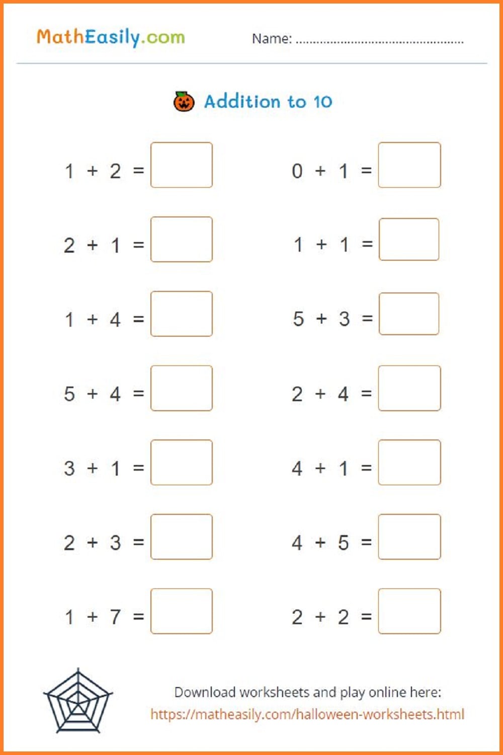 Halloween math games for kids.