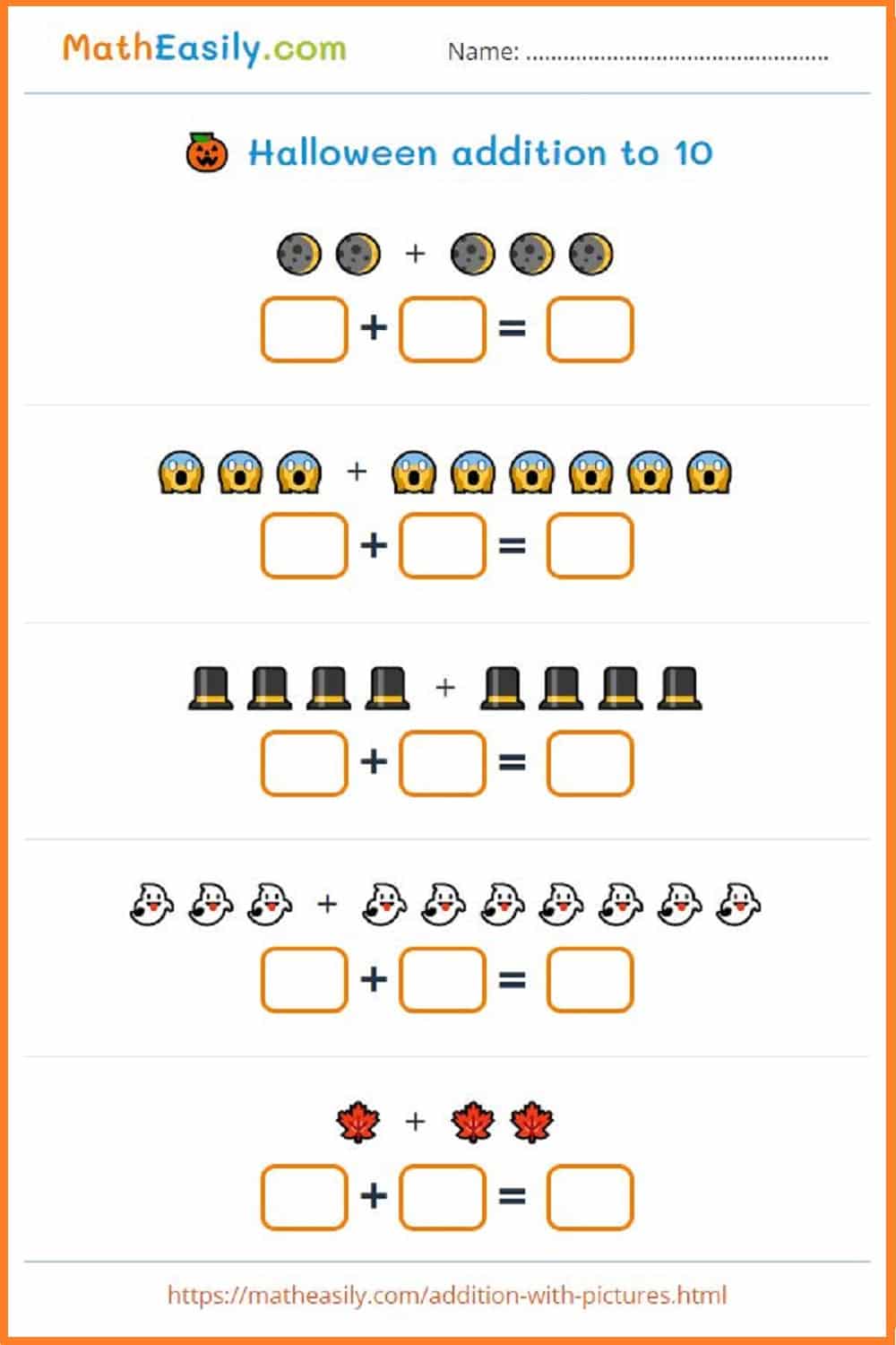 Fun halloween math games printable.