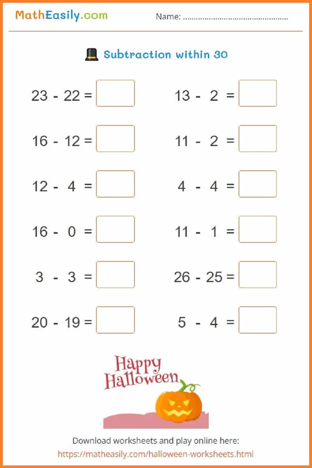  Fun halloween maths activities PDF.