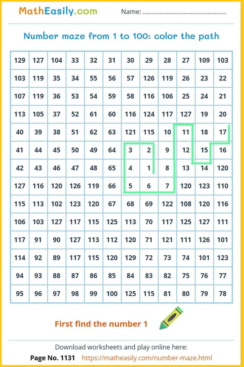 number maze 1 100. math maze with numbers. printable number maze 1-100 worksheets.