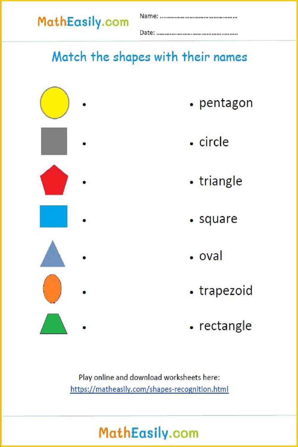 Printable math games on geometry.