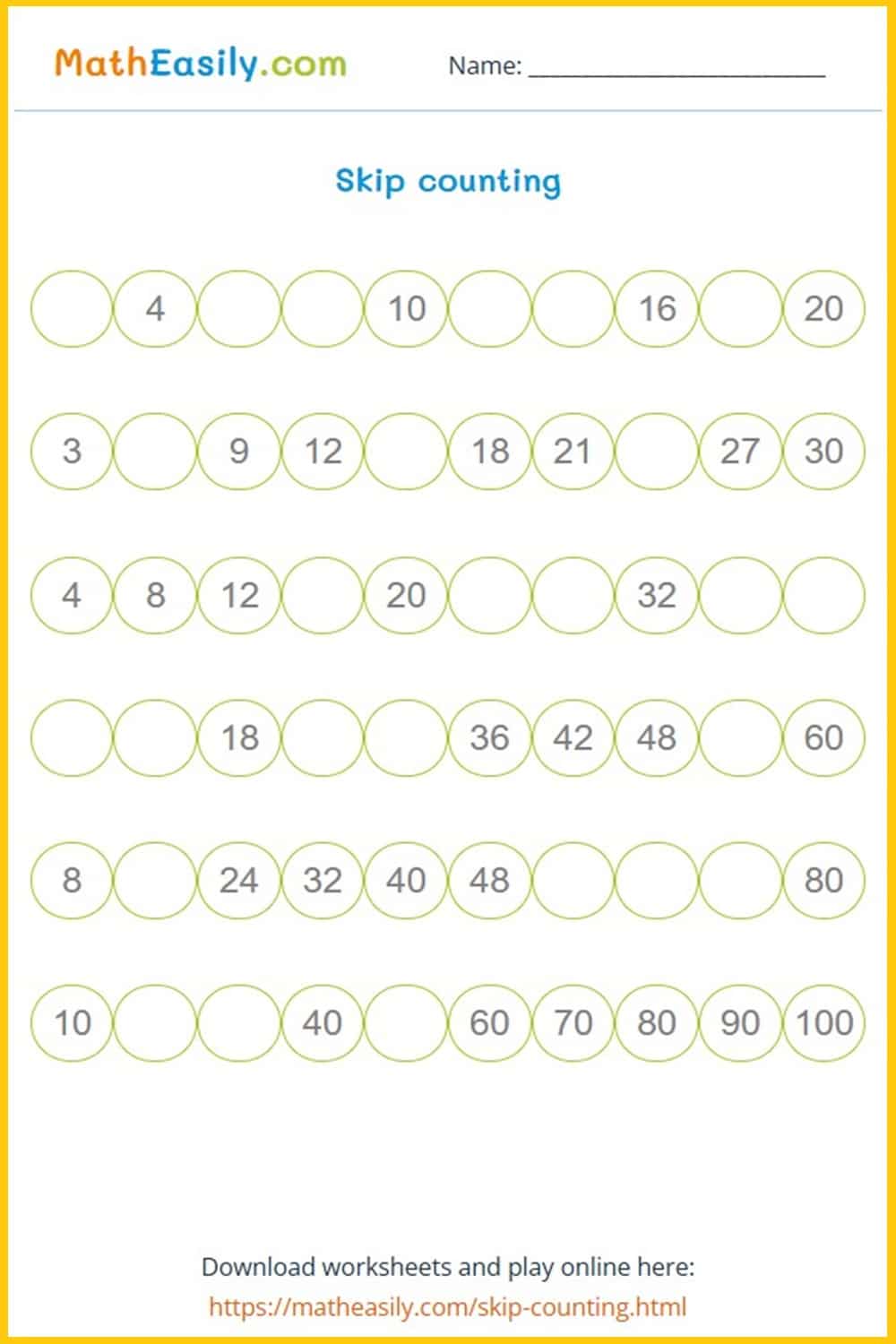 Free printable multiplication problems PDF.