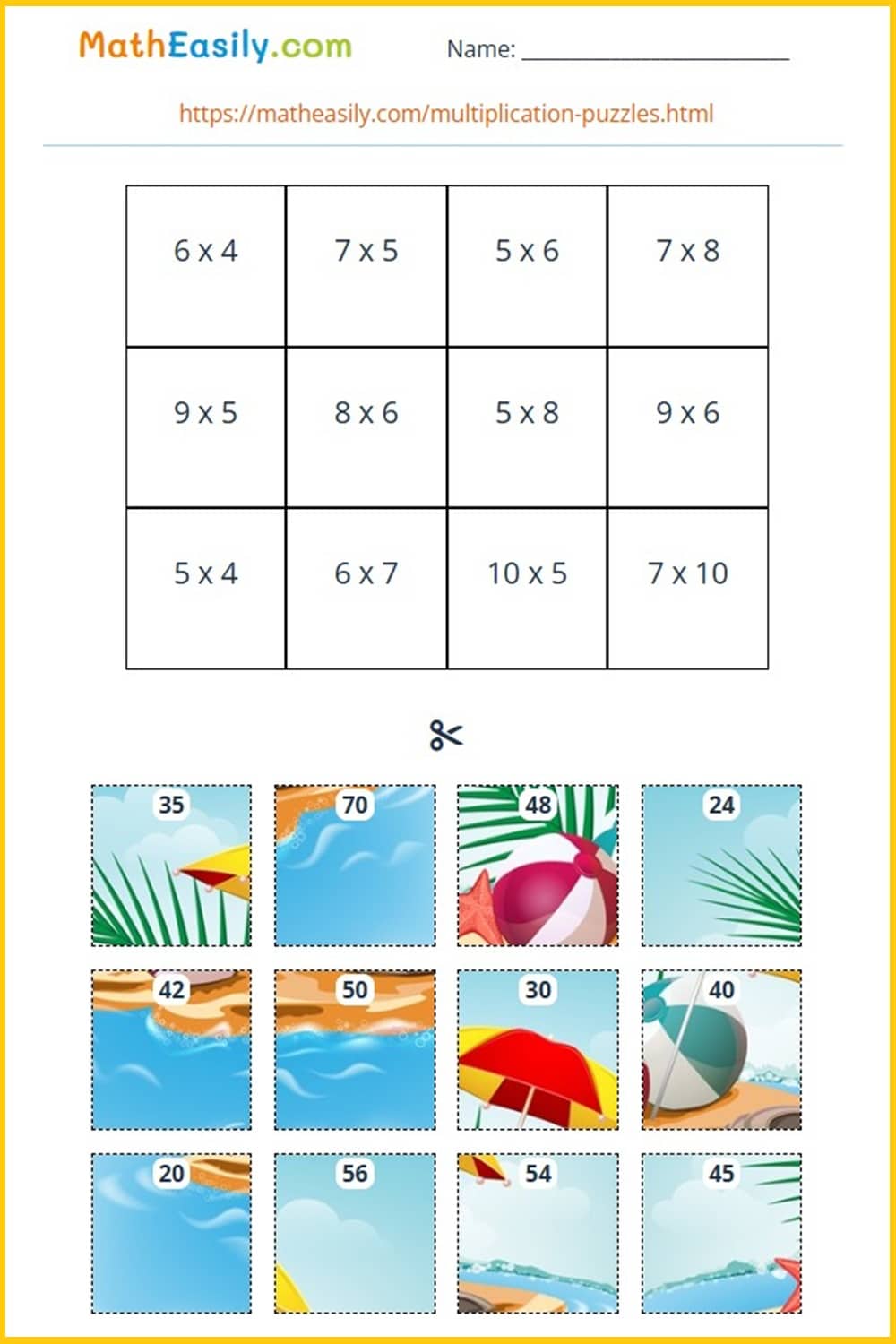 Free summer math games
