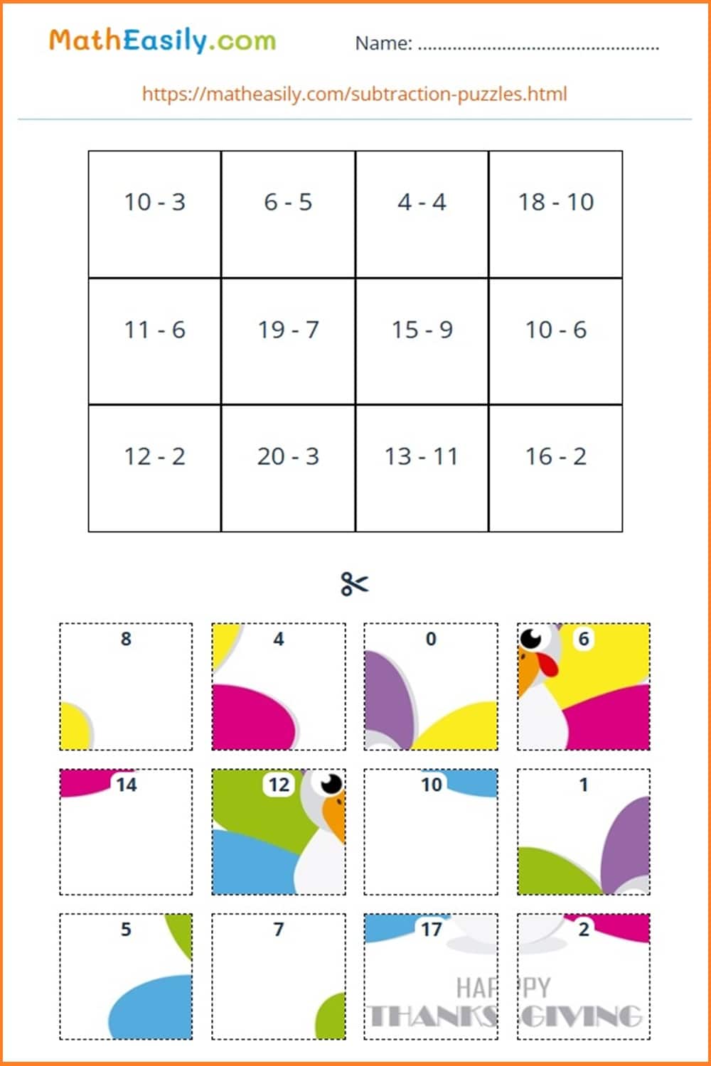 free printable Thanksgiving math games pdf.